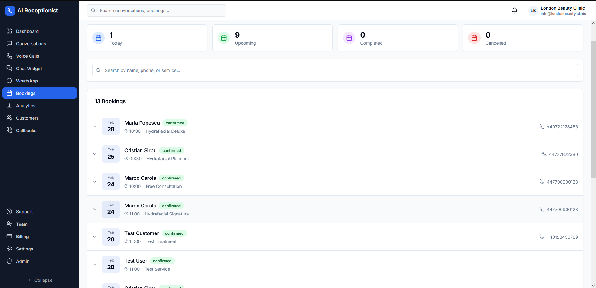 Gestionare Rezervări